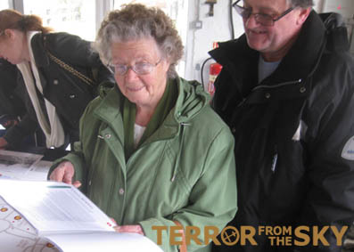 One visitor brought her memories of having been at Chesterfield Road School (aged 10) when the V1 bomb hit.